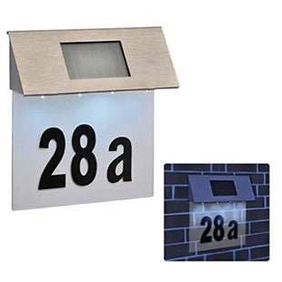 Solar Powered House Number With Letters