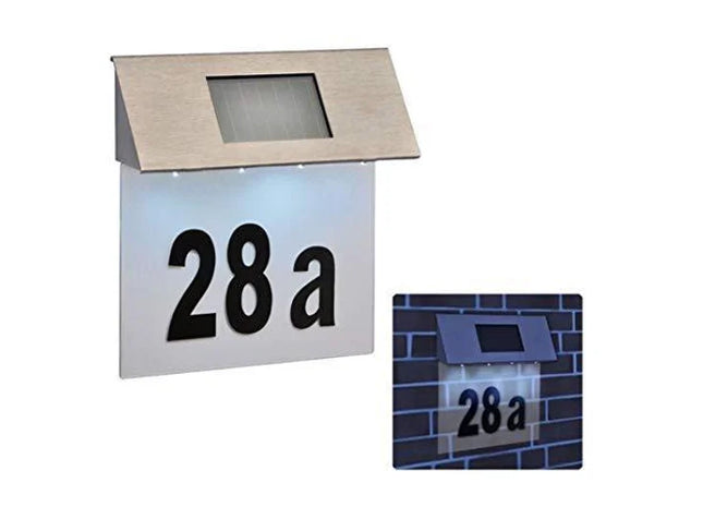 Solar Powered House Number With Letters