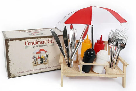 Picnic Bench Condiment Set