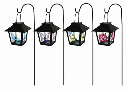 Stained Glass Garden Solar Lantern