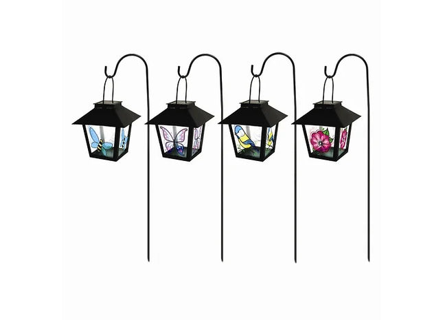Stained Glass Garden Solar Lantern