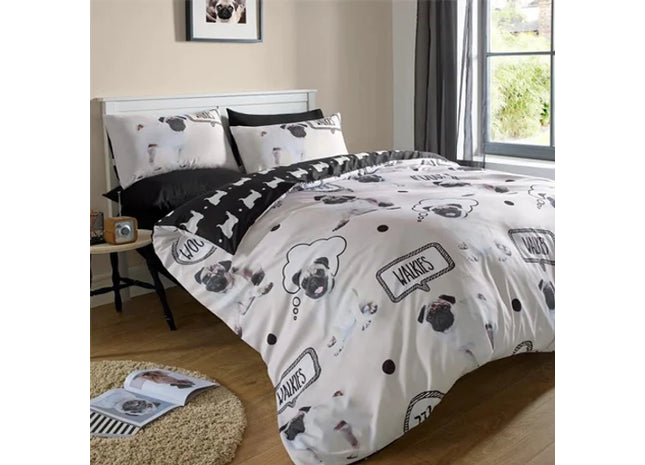 Pug Walkies Duvet Set