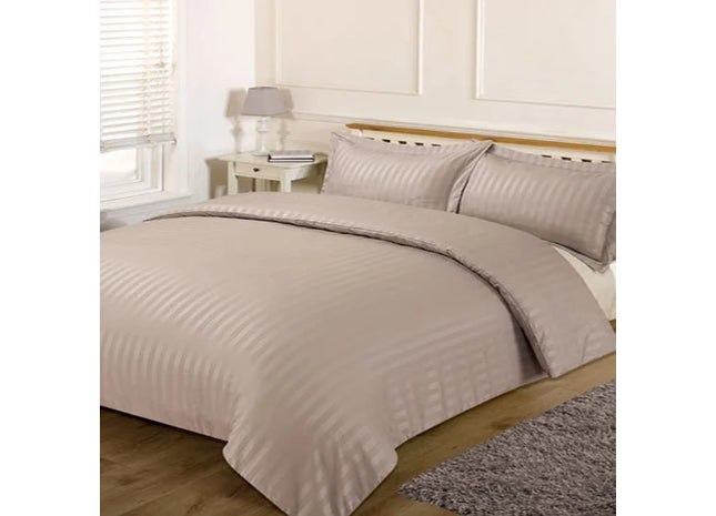 Satin Stripe Mink Duvet Set