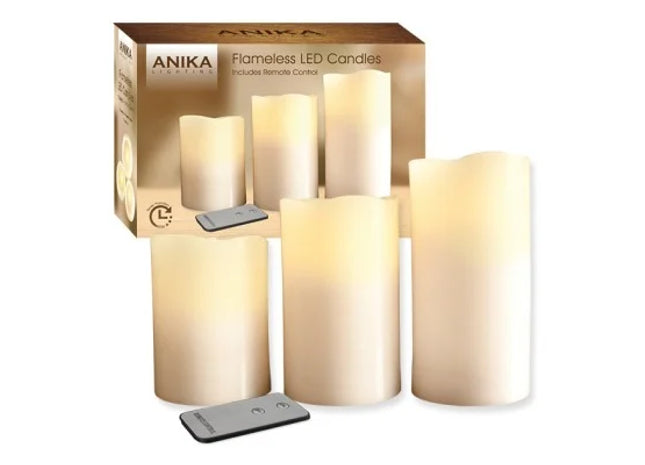 3pc Flameless Remote control LED Candles