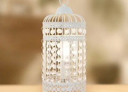 Songbird Birdcage Table Lamp Cream
