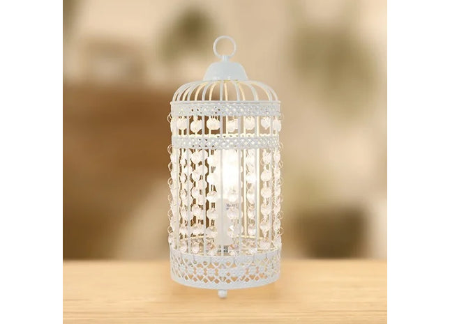 Songbird Birdcage Table Lamp Cream