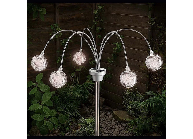 Posable Glass Sphere Solar Lights