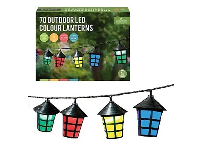 70 LED Colour Lanterns