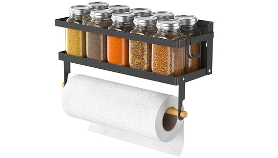 Spice Rack Magnetic Shelf & Paper Towel Holder