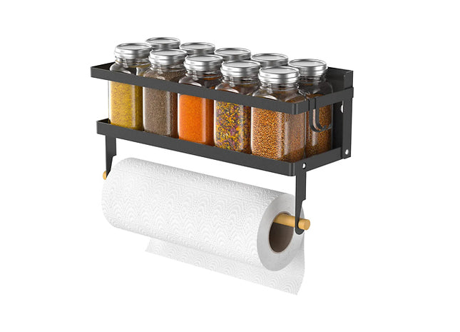 Spice Rack Magnetic Shelf & Paper Towel Holder