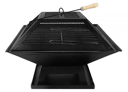Square Fire Pit with BBQ Grill