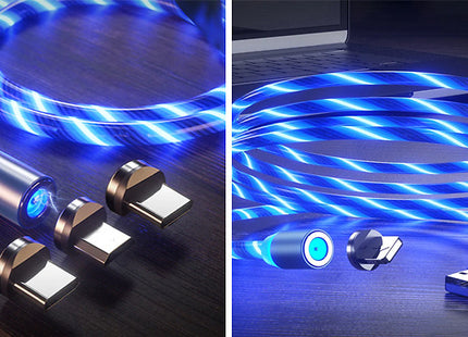 3-in-1 Neon Fast Charging Magnetic Cables