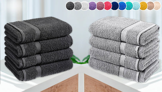 4 x Jumbo Egyptian Cotton Bath Sheets - 13 Colours