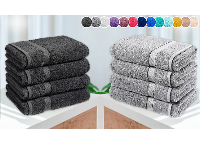 4 x Jumbo Egyptian Cotton Bath Sheets - 13 Colours