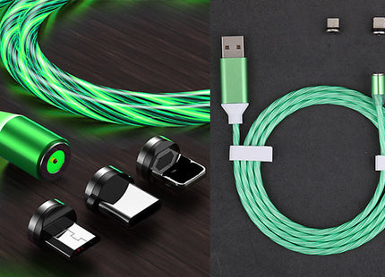 3-in-1 Neon Fast Charging Magnetic Cables