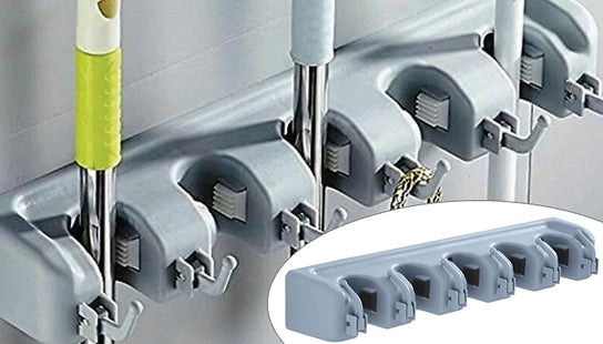 Wall Mounted Mop and Broom Organiser