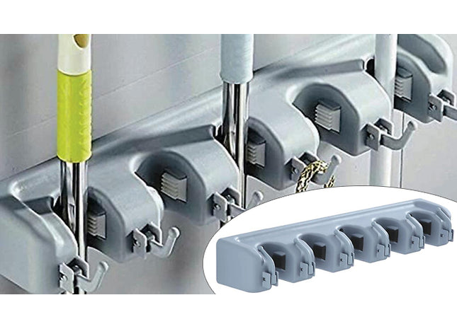 Wall Mounted Mop and Broom Organiser