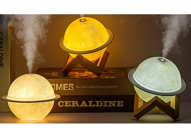 2-in-1 Planet Air Humidifier Night Light