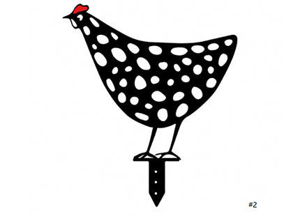 Pack of Cute Garden Chicken Ornaments