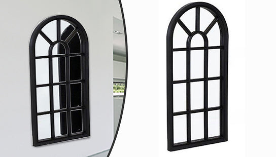 Arched Mirrored Window Frame