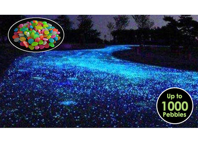 Glow-In-The-Dark Pebbles - 4 Colours