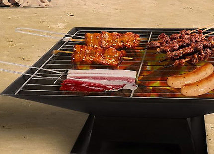 Square Fire Pit with BBQ Grill