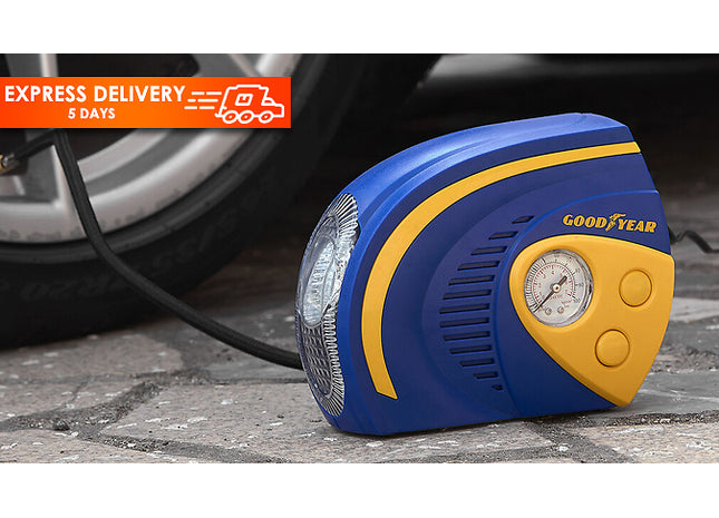Goodyear 2-in-1 Tyre Air Compressor with LED Light