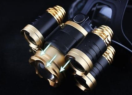 Power 5-LED 1500LM Headlamp with Adjustable Zoom