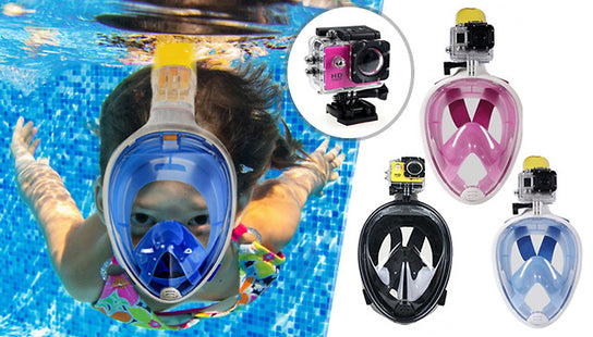 Snorkel Mask with GoPro Compatible Mount