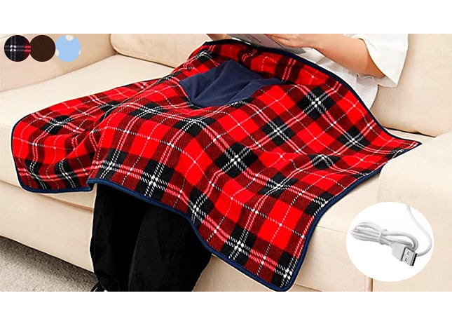 USB-Heated Body Warming Electric Blanket