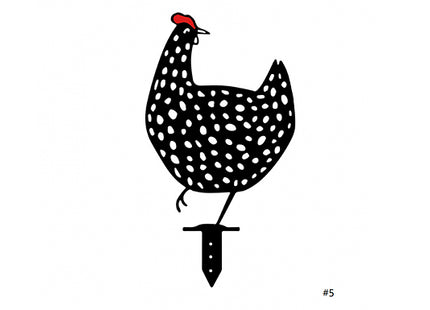 Pack of Cute Garden Chicken Ornaments