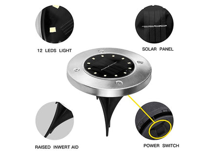 Waterproof Ground Disk Solar Lights