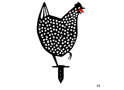 Pack of Cute Garden Chicken Ornaments