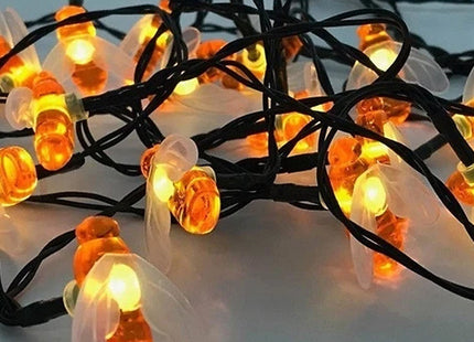 LED Solar-Powered Bee Fairy Lights