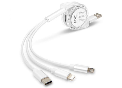 3-in-1 Multi USB Retractable Charger Cable