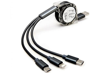 3-in-1 Multi USB Retractable Charger Cable
