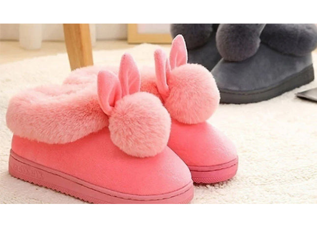 Non-Slip Fluffy Rabbit Slippers