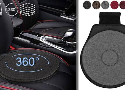 360° Rotating Memory Foam Car Seat Cushion
