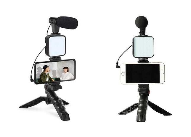 Phone Filming Kit With Tripod, Microphone & Bluetooth Remote