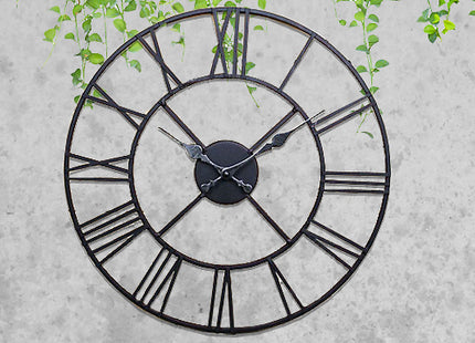 Giant Vintage-Style Roman Numeral Wall Clock