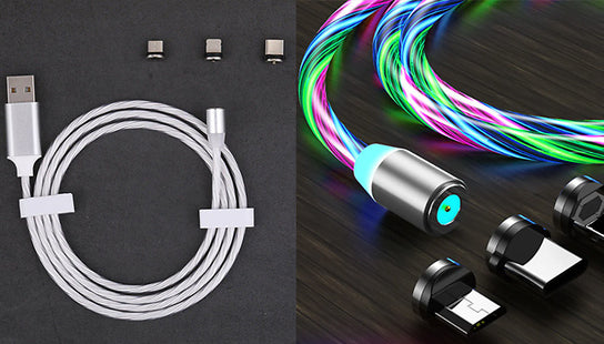 3-in-1 Neon Fast Charging Magnetic Cables