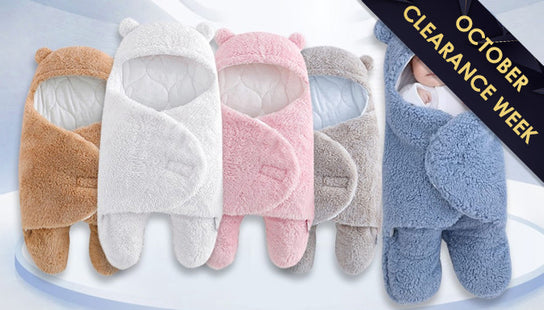 Baby Hooded Super Soft Swaddle Blanket - 6 Colours